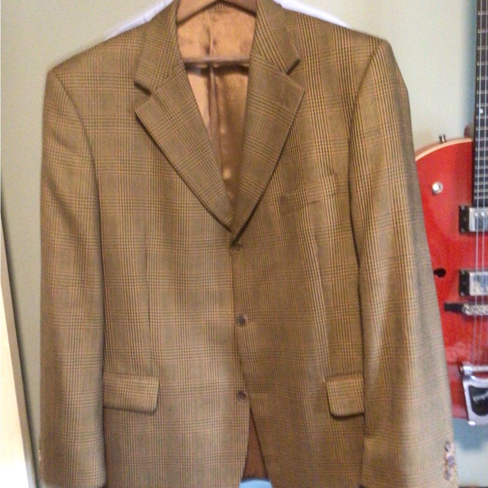 Classic Tan and olive  Men's Blazer from Roy Robson  46R
